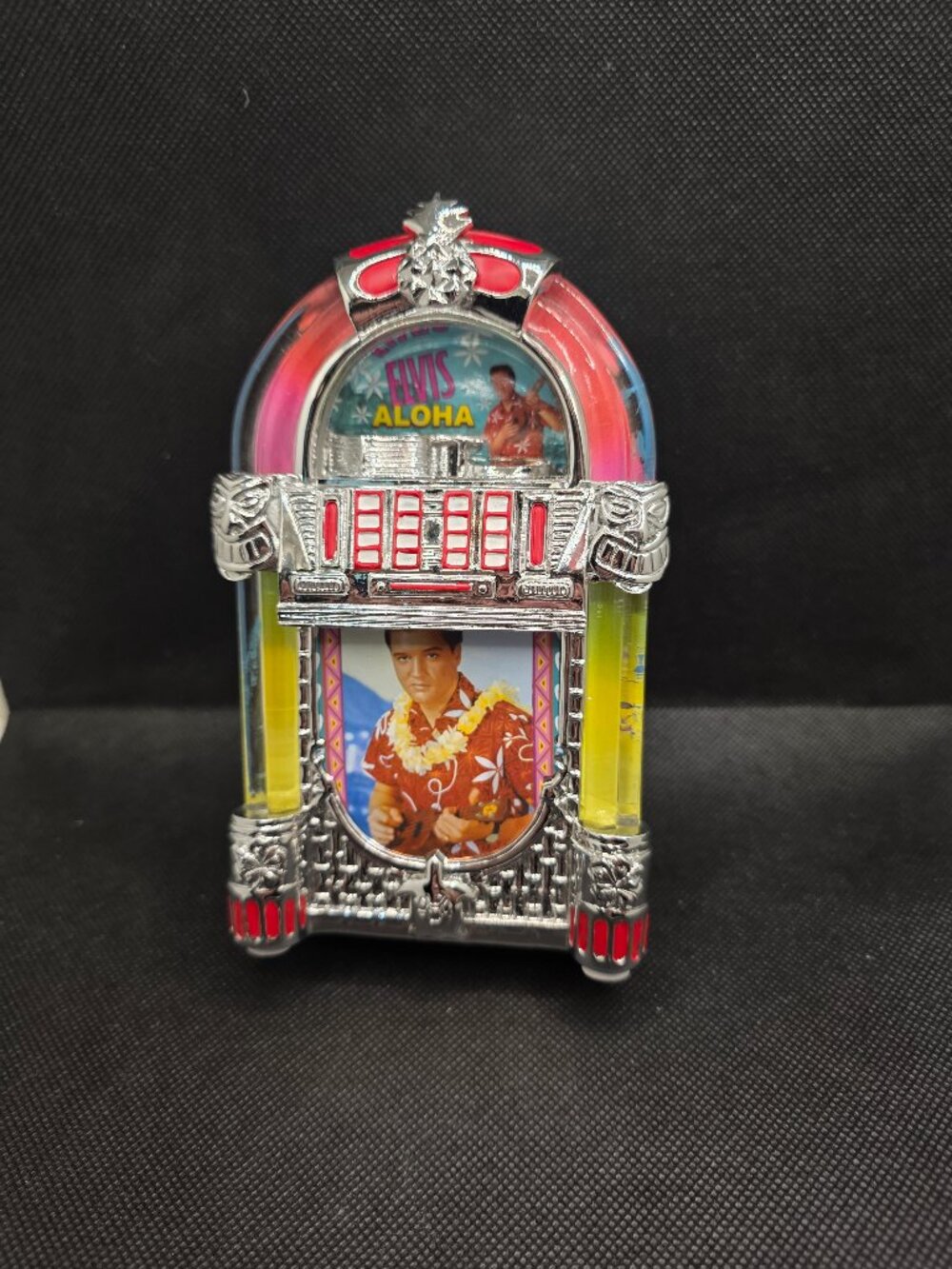 Elvis Blue Hawaii Retro Illuminated Musical Jukebox Collection Bradford Exchange